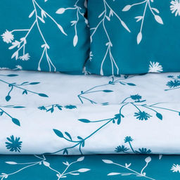 Постельное белье Этель 2 сп Flowers (вид 2) 175*215 см, 200*220 см,70*70 см -2 шт фото 3