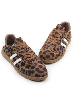 03-270-6PC LT. BROWN/LEOPARD Кеды женские (натуральная кожа) - Фабричный китай фото 14