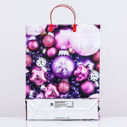 Цена за 10 шт. Пакет новогодний Ёлочные игрушки, мягкий пластик, 41?32 см - Simaland фото 2