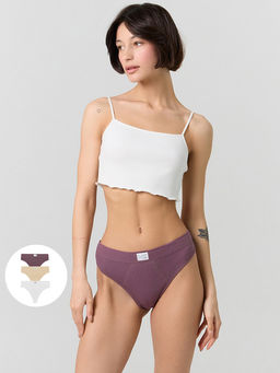 Трусы бразилиана женские в наборе, 3 шт