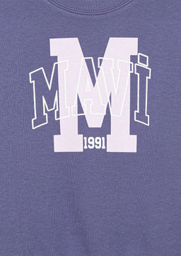 Mavi Logo Bask?l? Mor Sweatshirt фото 4