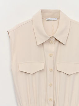 Приталенный комбинезон из вискозы / Zarina  фото 9