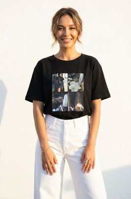 K13398 Футболка OVER SIZE ЧЕРНЫЙ