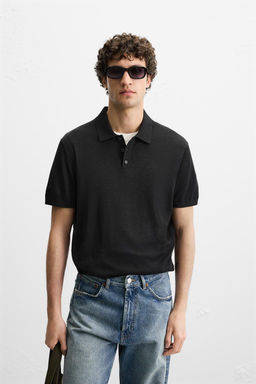 KNIT COTTON - SILK POLO SHIRT - Zara фото 18