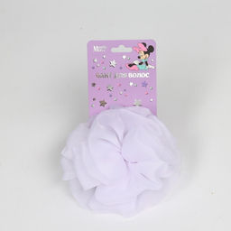 Бант для волос на резинке школьный, белый, 13 см, Минни Маус