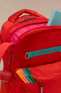 Оранжевая школьная сумка для девочки Неожиданная скидка в корзине