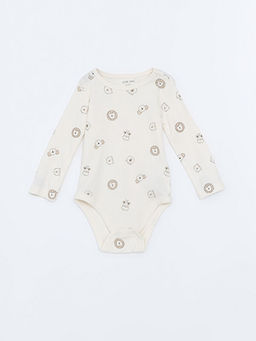 Bisiklet Yaka Uzun Kollu Bask?l? Erkek Bebek ??t??tl? Bodysuit 3l?