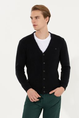 U. S. Polo Assn Мужской темно-синий трикотажный кардиган