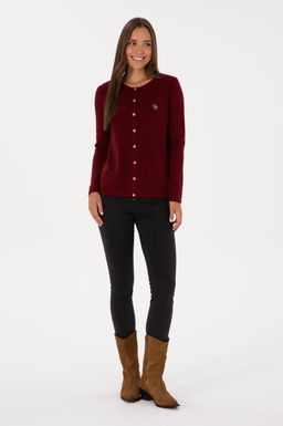 Kad_n Bordo Basic Triko H_rka Sepette S_rpriz _ndirim - U.s. polo assn фото 4