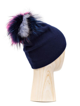 Шапка жен. шерсть+каш.норки LB-D77012 navy - Labbra фото 2
