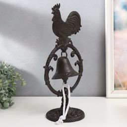 Колокол сувенирный чугун Петушок 13,5х19,5х39 см - Simaland фото 3