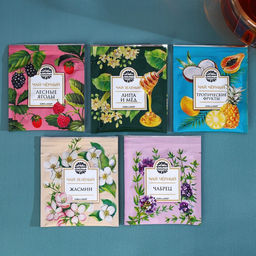 Подарочный набор На удачу: чайное ассорти 36 г. (5 вкусов x 4 шт.), кружка 300 мл. - Фабрика счастья фото 4