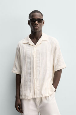 CAMISA JACQUARD GEOM?TRICO / Crudo - Zara фото 2