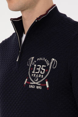 Erkek Slim Fit Yar_m Fermuarl_ Lacivert Kazak - U.s. polo assn фото 7