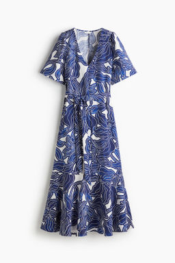 Vestido estampado de sarga