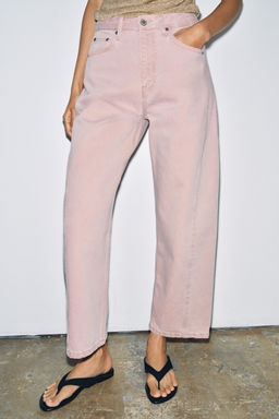 JEANS ZW COLLECTION ANKLE RELAXED TIRO MEDIO / Rosa - Zara фото 2