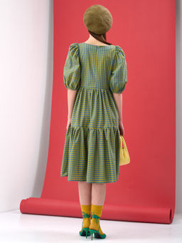 Платье с рукавами-буфами OD-789-4