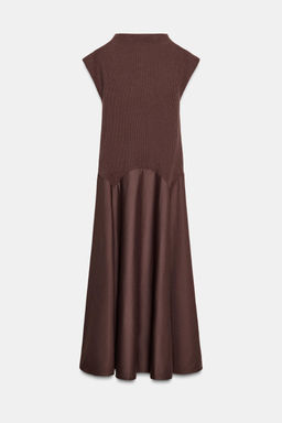 SOFT FABRIC DRESS WITH CONTRAST DESIGN - Zara фото 6