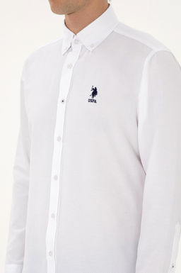 Erkek Beyaz Uzun Kollu Basic G_mlek Sepette S_rpriz _ndirim - U.s. polo assn фото 7