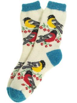 Носки женские "Снегирь и синица" 7607-2