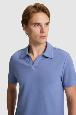Erkek _ndigo Regular Fit Polo Yaka Ti__rt