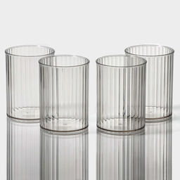 Диспенсер для напитков вращающийся Доляна, 4 отделения 1.6 л, 4 стакана 350 мл, белый