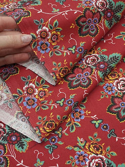 Перкаль Прекраса цв.красный, ГОСТ, ш.1.5м, хлопок-100%, 125гр/м.кв - Купава фото 5