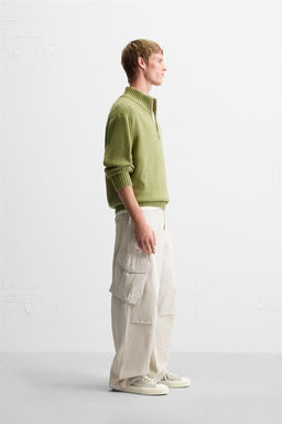 HIGH NECK QUARTER-ZIP SWEATER - Zara фото 13