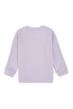 K_z _ocuk Mor Bisiklet Yaka _ardonlu Sweatshirt - U.s. polo assn фото 3