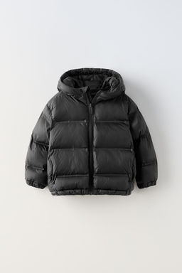WATER-REPELLENT HOODED PUFFER JACKET - Zara фото 6