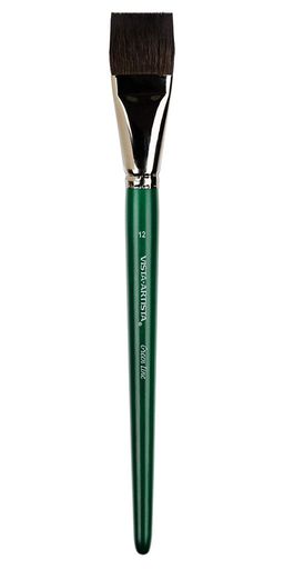 Кисть Green Line VISTA-ARTISTA 90212-12 имитация белки плоская 1 шт короткая ручка №12