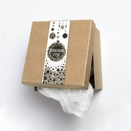 Цена за 10 шт. Наклейка бумага "Искристого года" 3х9 см лист 10х10 см