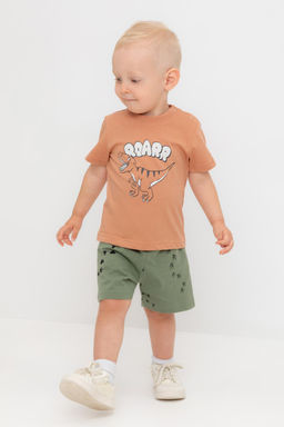 Crockid _ КР 400666/папоротник,следы динозавра к538 шорты д/мал яс  фото 4