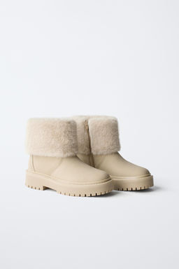 FAUX FUR ANKLE BOOTS - Zara фото 2