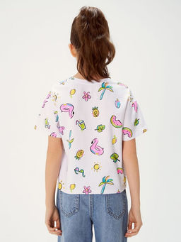 ACOOLA / Футболка детская для девочек Krab набивка фото 3