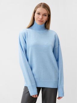 Джемпер женский вязаный MINAKU: Knitwear collection, голубой, размер 50-52