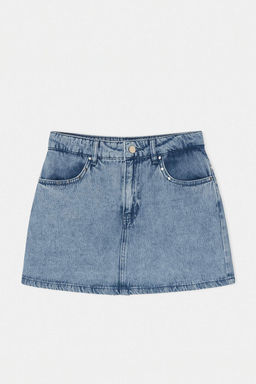 Limited Edition Mavi Trok Detayl? Denim Sort Etek TWOSS26SR00060