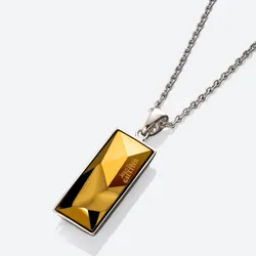 Glamstory. Кулон с кристаллом от Готье, золотой