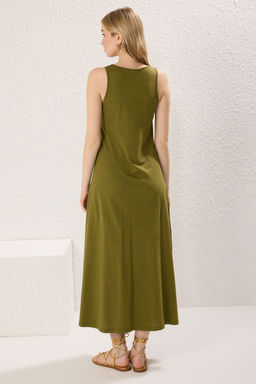 TRENDYOLMILLA Siyah Halter Yaka A Line/Can Kesim Maxi Orme Elbise TWOSS25EL00226  фото 4