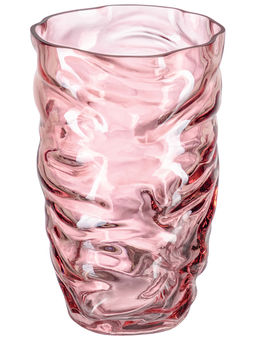 Ваза 14*14*20 см 2 л, розовая, стекло