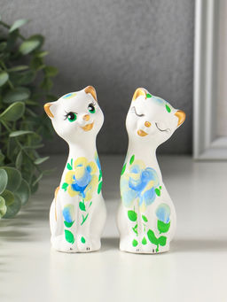 Фигурка керамика «Love коты», 11 см, МИКС