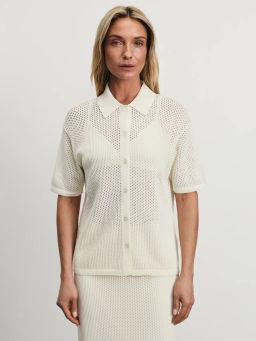 Вязаный кардиган на пуговицах из вискозы / Zarina  фото 4