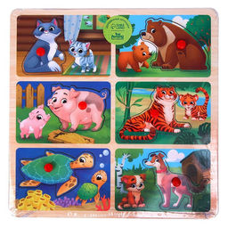 Рамка - вкладыш Мама и малыши - Лесная мастерская фото 2