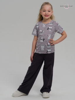 Костюм Лето котейки на сером-фуме - Sovalina фото 8