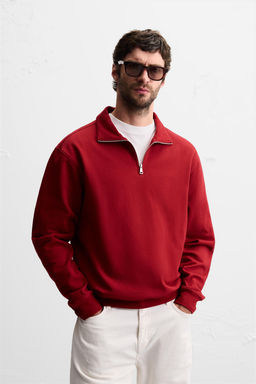 BASIC QUARTER-ZIP SWEATSHIRT - Zara фото 2