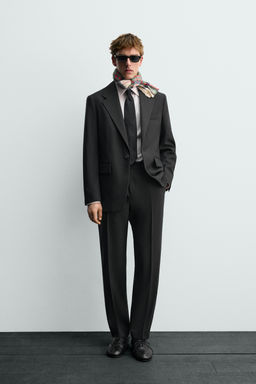 AARON LEVINE X ZARA WOOL TUXEDO TROUSERS  фото 9