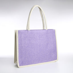 Сумка пляжная без застёжки, цвет молочный/сиреневый