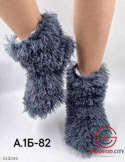 Женские домашние сапоги теплые