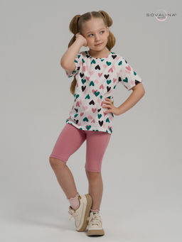 Костюм Актив зеленые сердечки-сухая роза - Sovalina фото 10