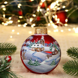 Набор из 4-х ёлочных шаров d=10 см Зимний сон - Simaland фото 3